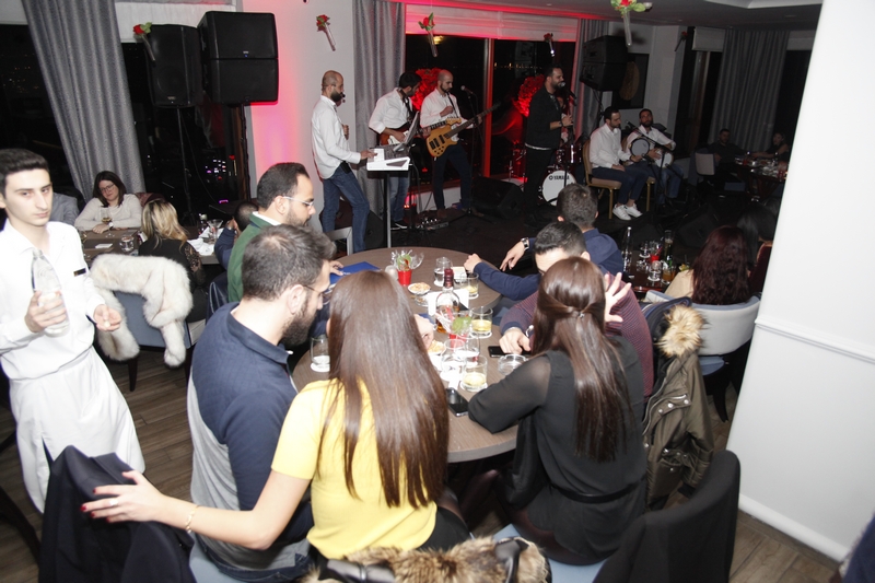 Charbel Khalil and the band at Burj on Bay 